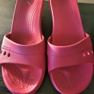 Ladies Crock Wedge Sandals 7W